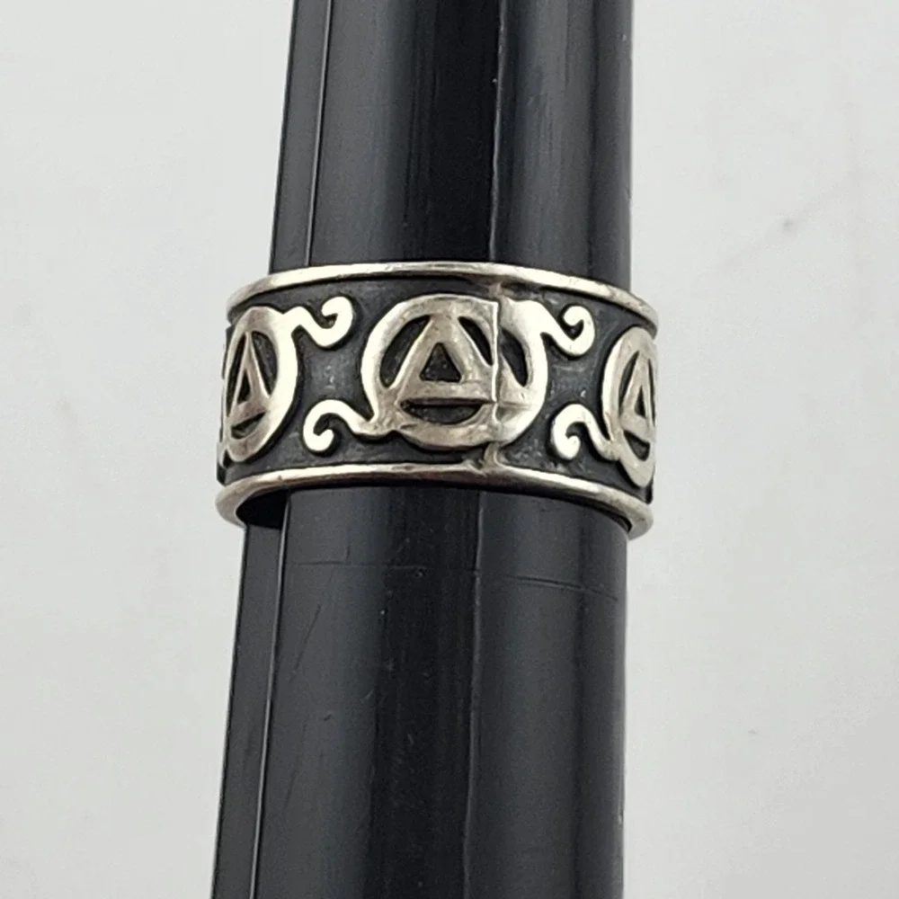 Vintage Sterling Silver 925 Mexico‎ Band Ring Size 6.75